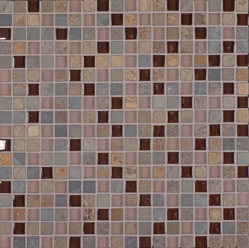 Mosaikfliesen Glas Naturstein - Roma 790022425