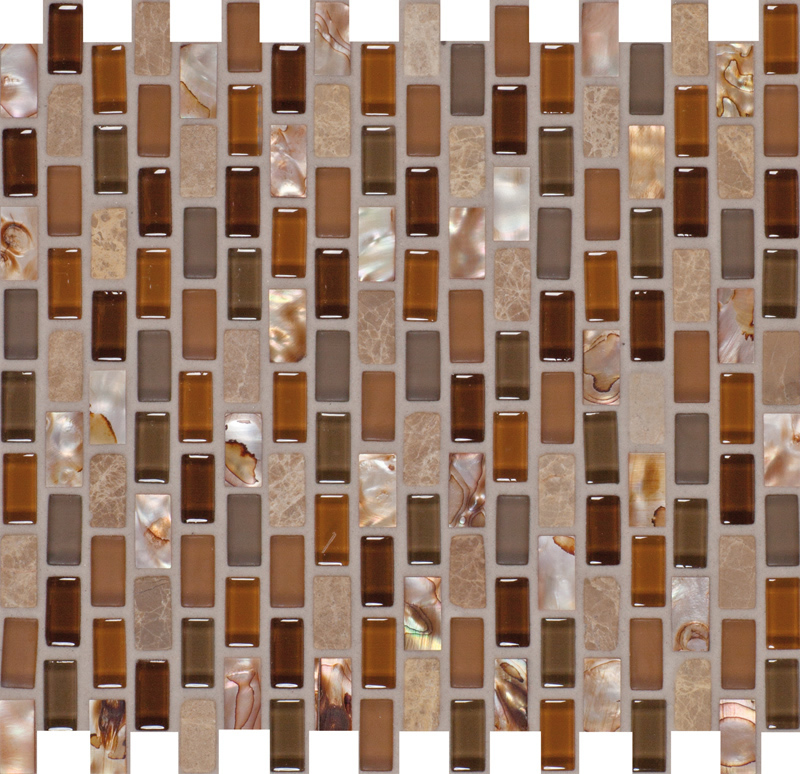 Mosaikfliesen Glas Naturstein - Roma 790031228