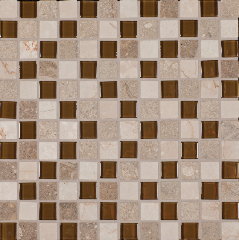 Mosaikfliesen Glas Naturstein - Roma 790032530