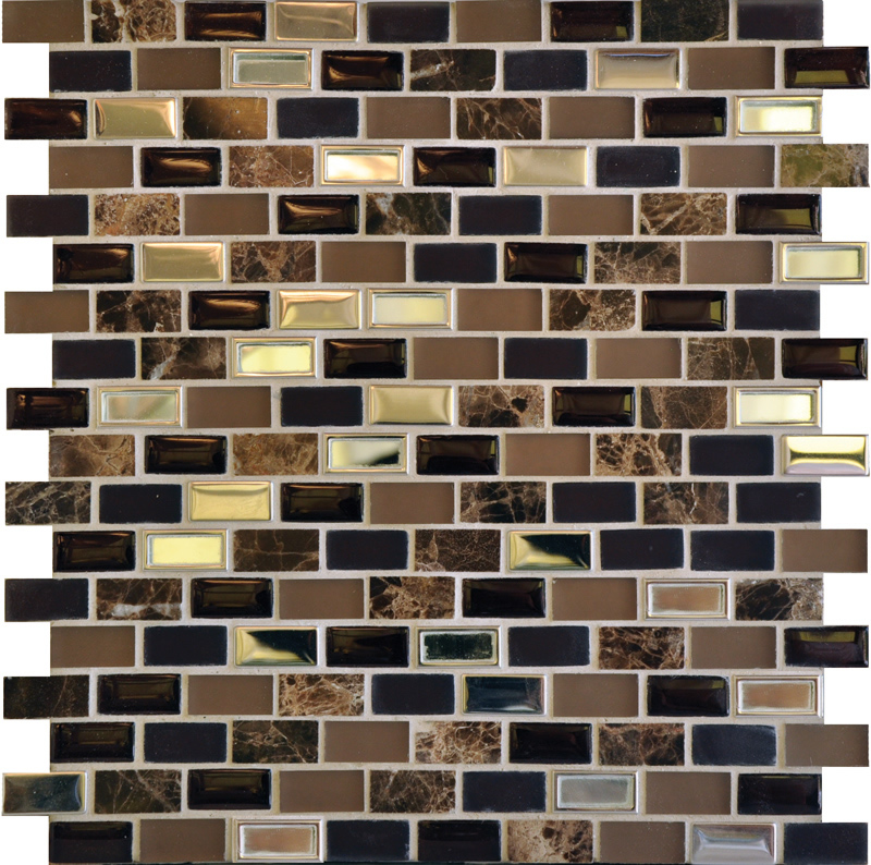 Mosaikfliesen Glas Naturstein - Roma 790041550