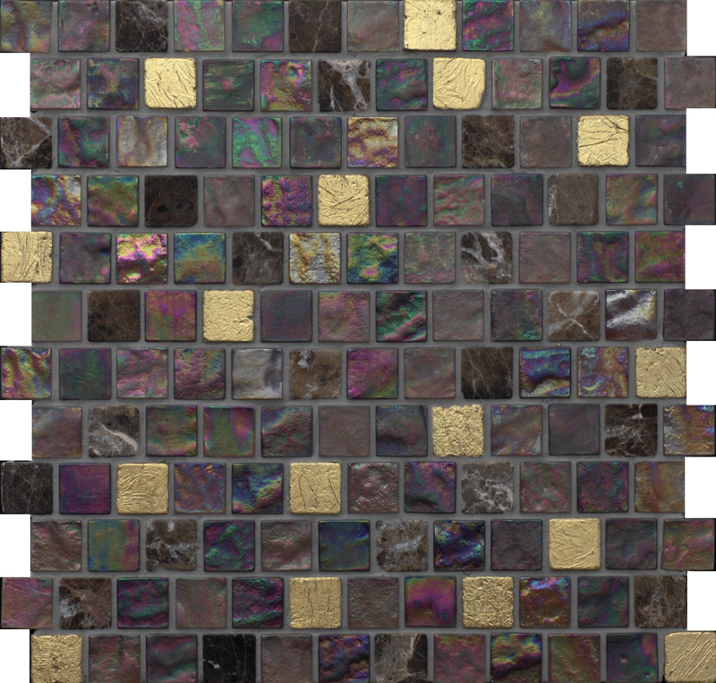 Mosaikfliesen Glas Naturstein - Roma 790132529