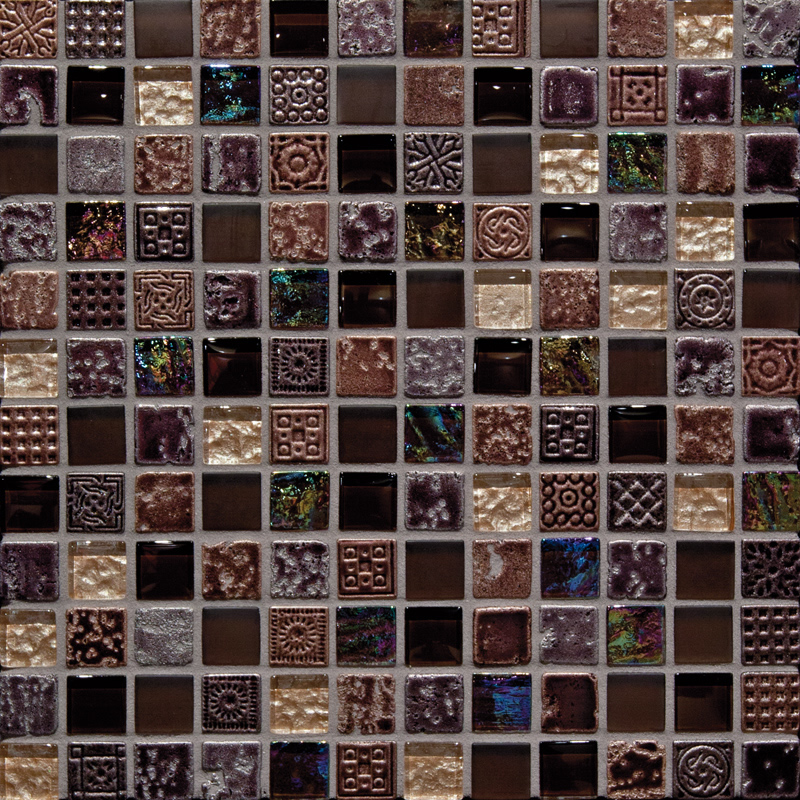 Mosaikfliesen Glas Naturstein - Roma 790450337