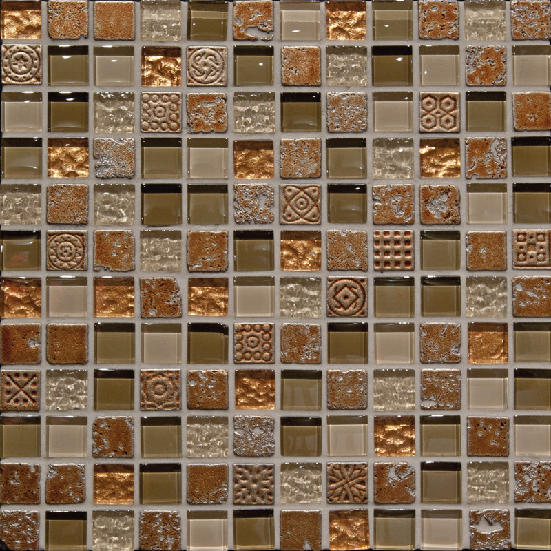 Mosaikfliesen Glas Naturstein - Roma 790450339
