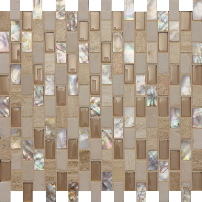 Mosaikfliesen Glas Naturstein - Roma 790841530
