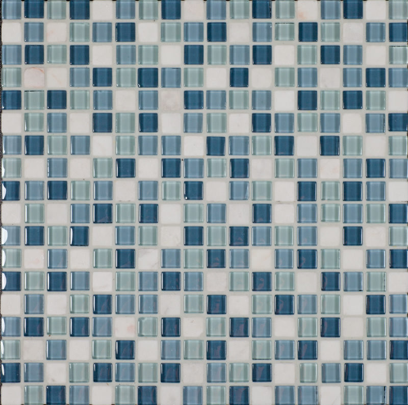 Mosaikfliesen Glas Naturstein - Roma Fanny
